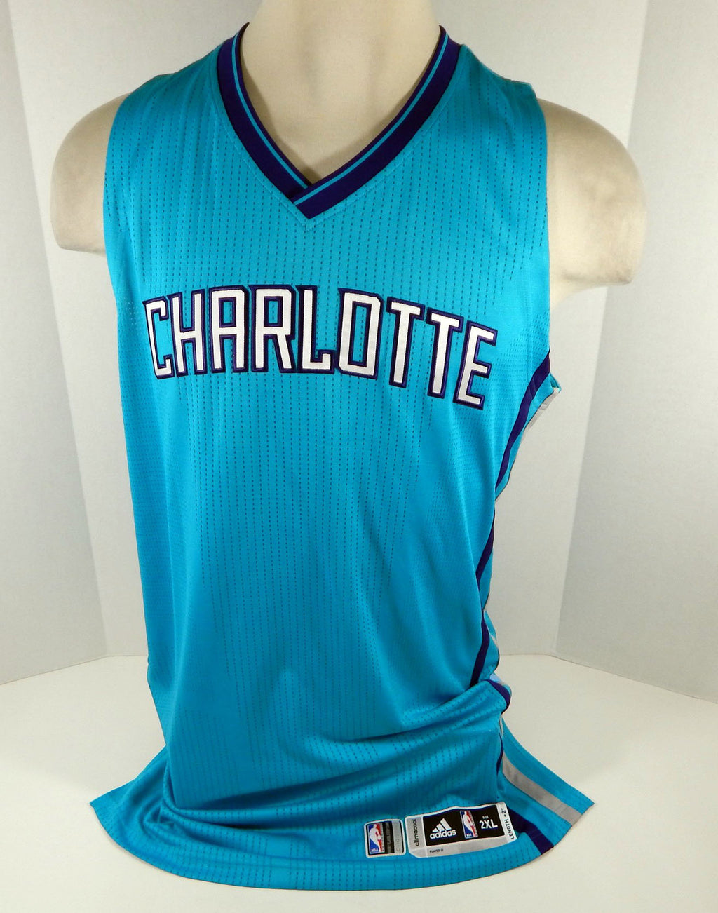 2014-15 Charlotte Hornets Blank Game Issued Teal Jersey 2XL2 Adidas DP07978