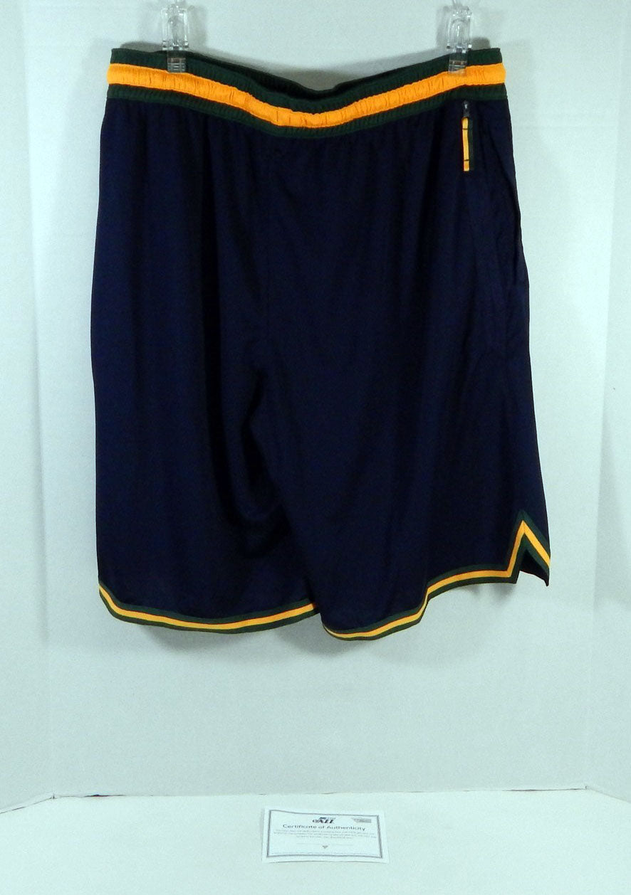 2019-20 Utah Jazz Game Issued Navy Practice Shorts XL 973 Pic2