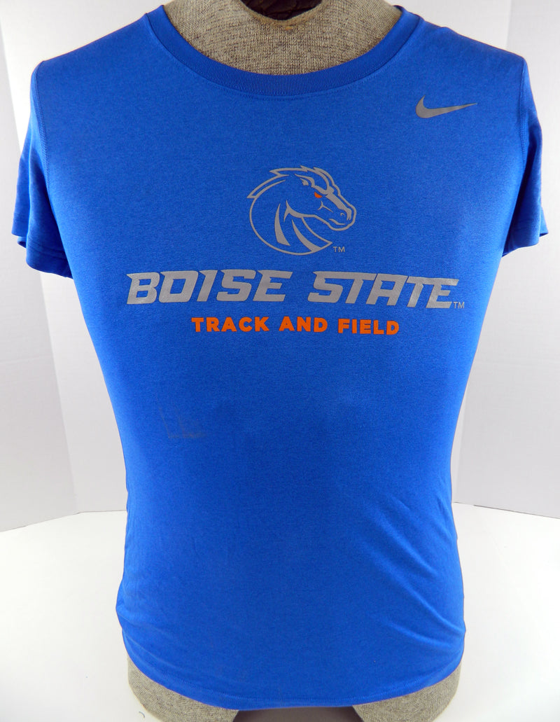 Boise State Broncos Team Issued Nike Blue Track & Field Shirt Size M