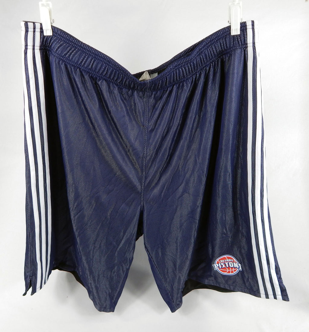 2007-08 Detroit Pistons Game Issued Navy Basketball Shorts 4XT 487
