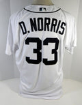 2018 Detroit Tigers Derek Norris #33 Game Issued White Jersey DP15246
