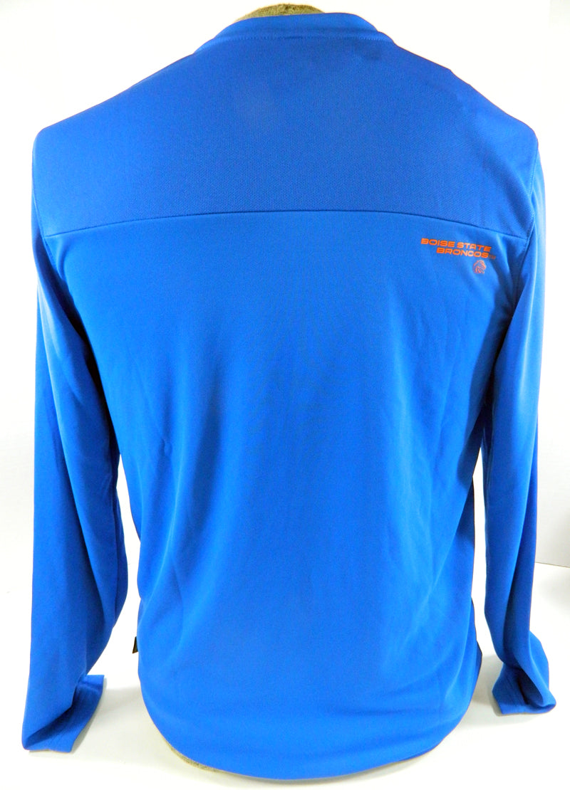 Boise State Broncos Team Issued Nike Blue Long Sleeve Shirt Size L Pic2