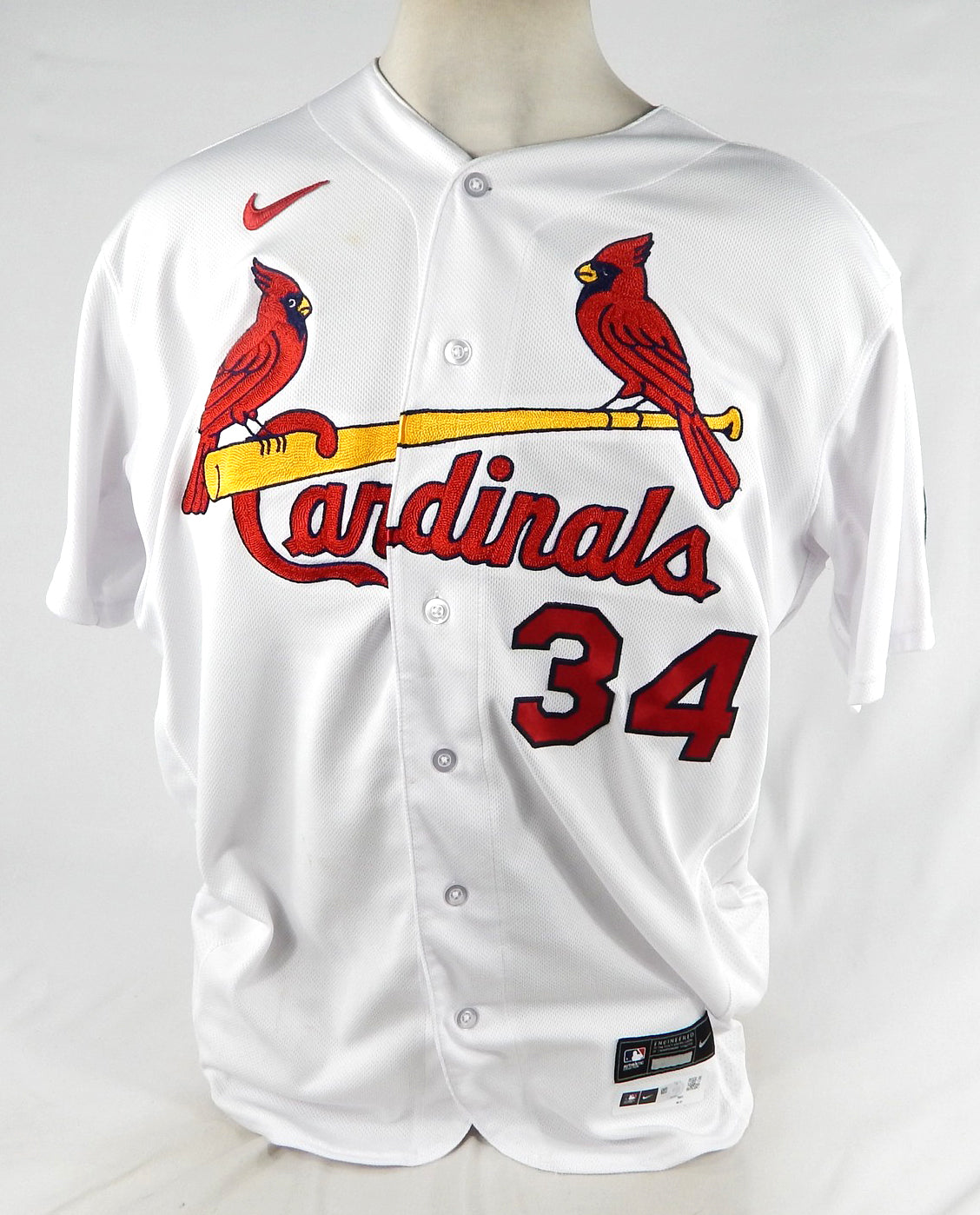2023 St. Louis Cardinals Drew VerHagen #34 Game Used White Jersey 42 P Opening Pic2