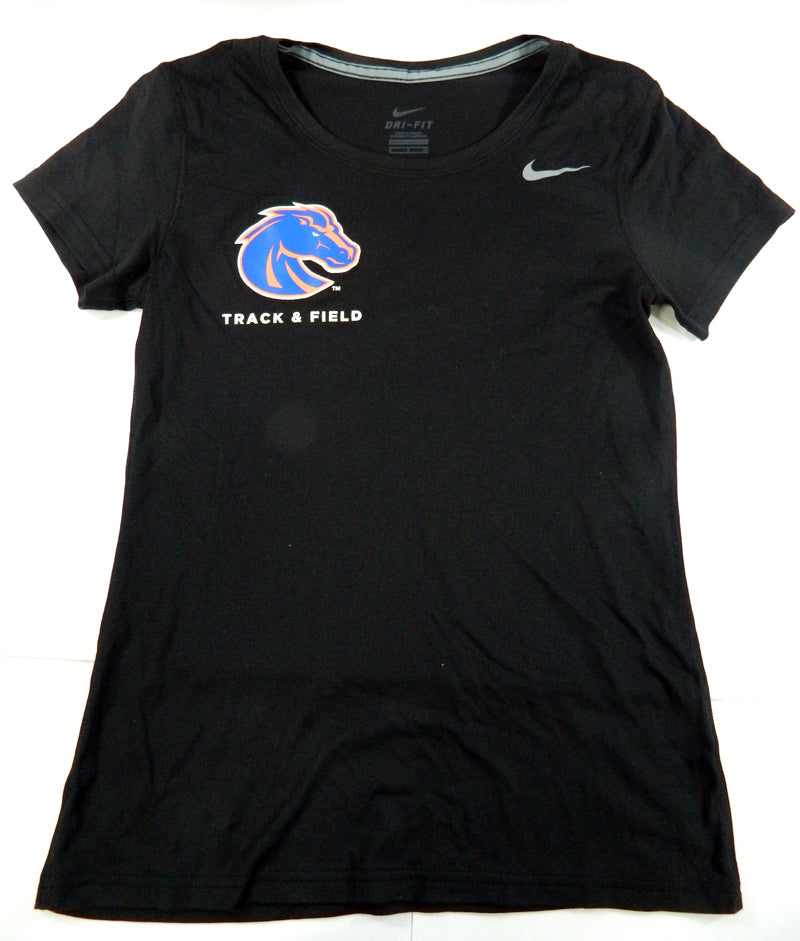 Boise State Broncos Team Issued Nike Black Track & Field Shirt Size M