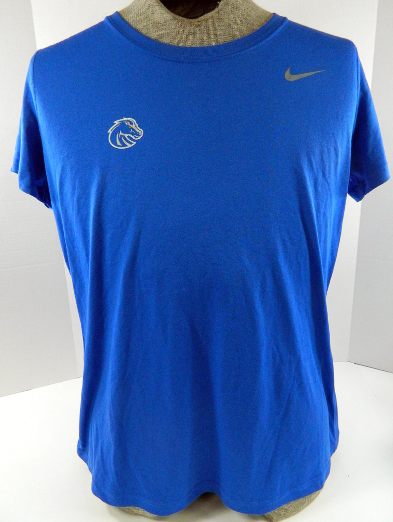 Boise State Broncos Team Issued Nike Blue Short Sleeve Shirt Size XL