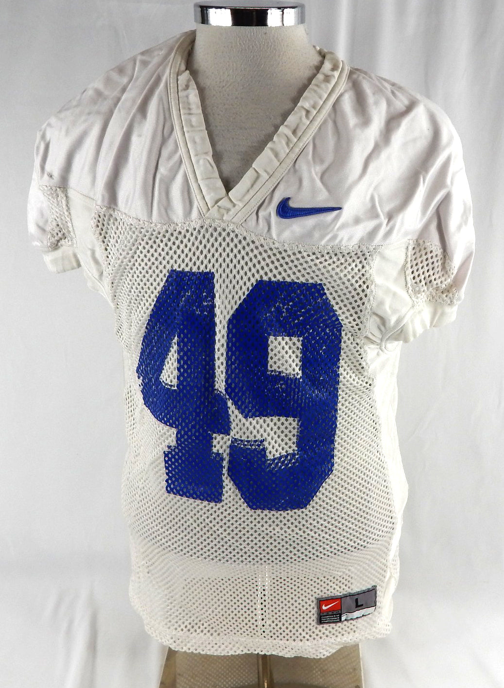 2016-19 Boise State Broncos #49 Game Used White Practice Jersey L 377