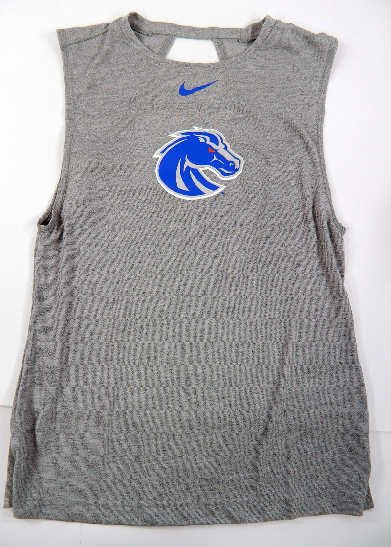 Boise State Broncos Team Issued Nike Light Gray Sleeveless Top Size M