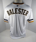 2015 Pittsburgh Pirates Collin Balester # Game Issued White Jersey 1970s 33263