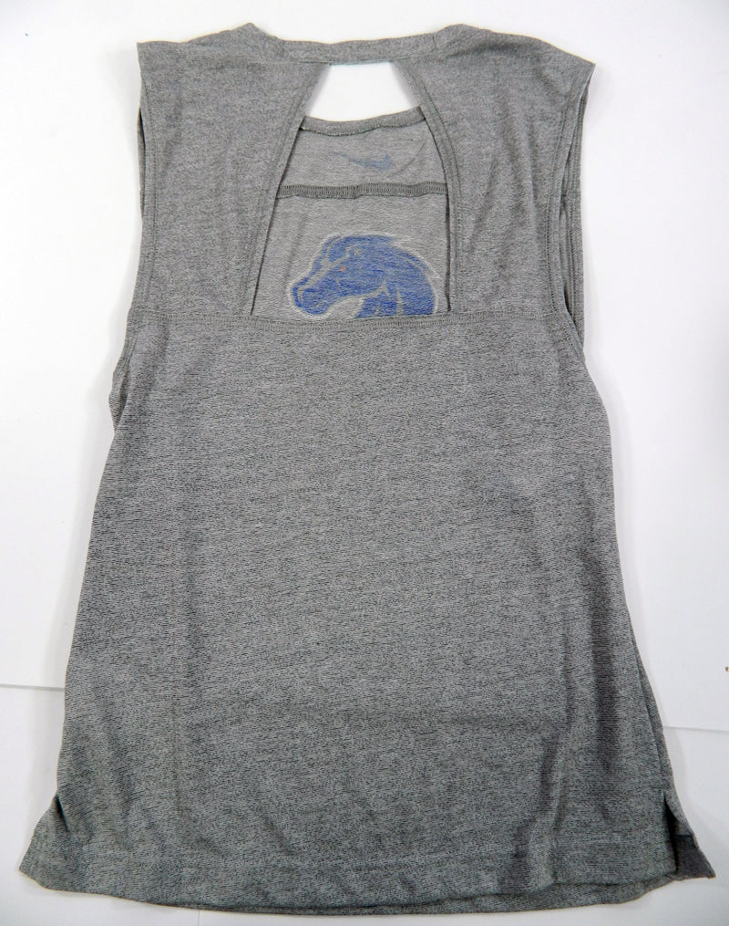 Boise State Broncos Team Issued Nike Light Gray Sleeveless Top Size M Pic2