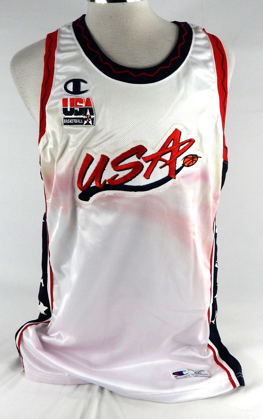 1996-97 Team USA Basketball Blank Game Issued White Jersey 46 070