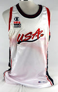 1996-97 Team USA Basketball Blank Game Issued White Jersey 46 070