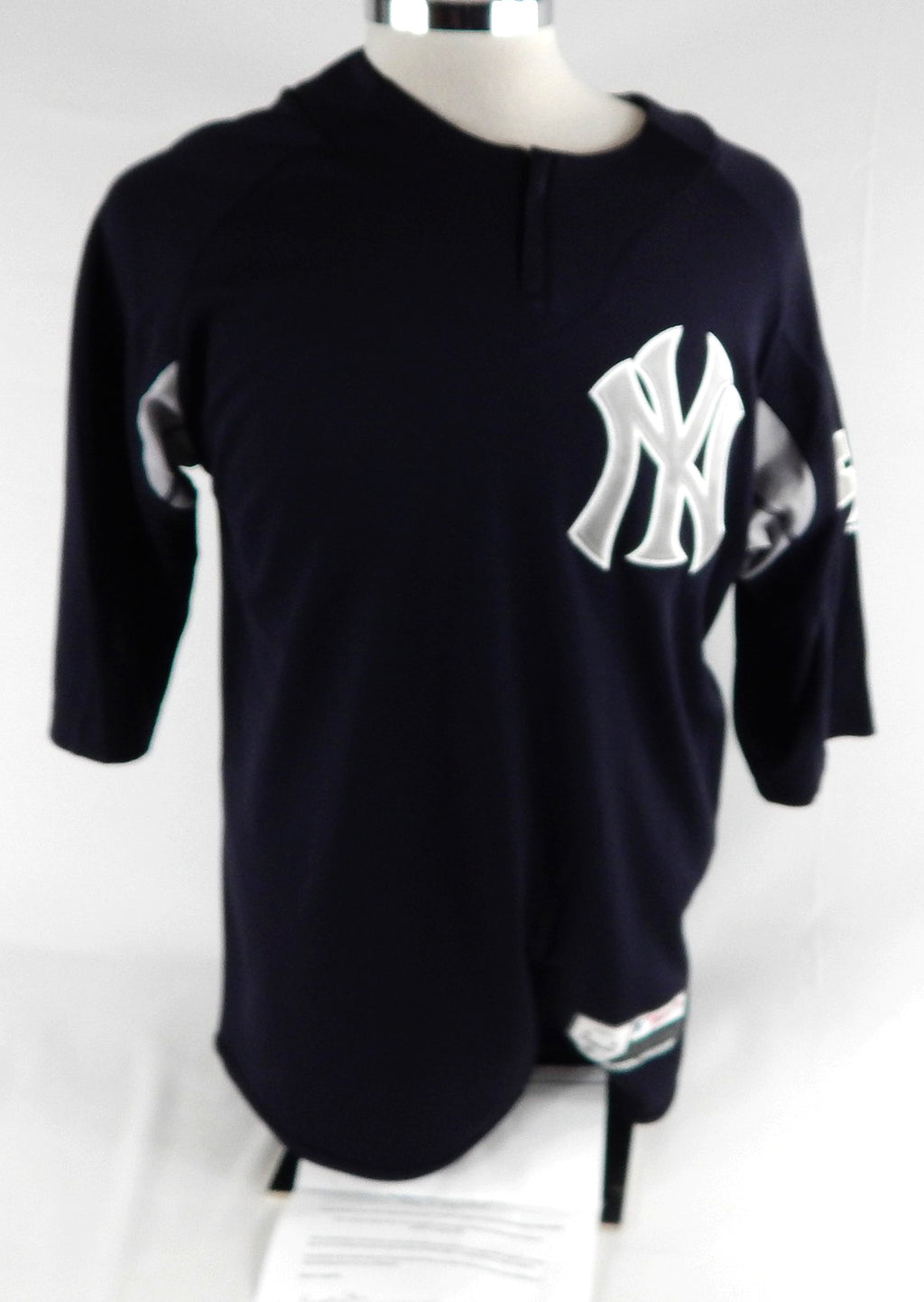 2018 New York Yankees Chance Adams #43 Game Issued P Used Navy Pullover Jersey 7