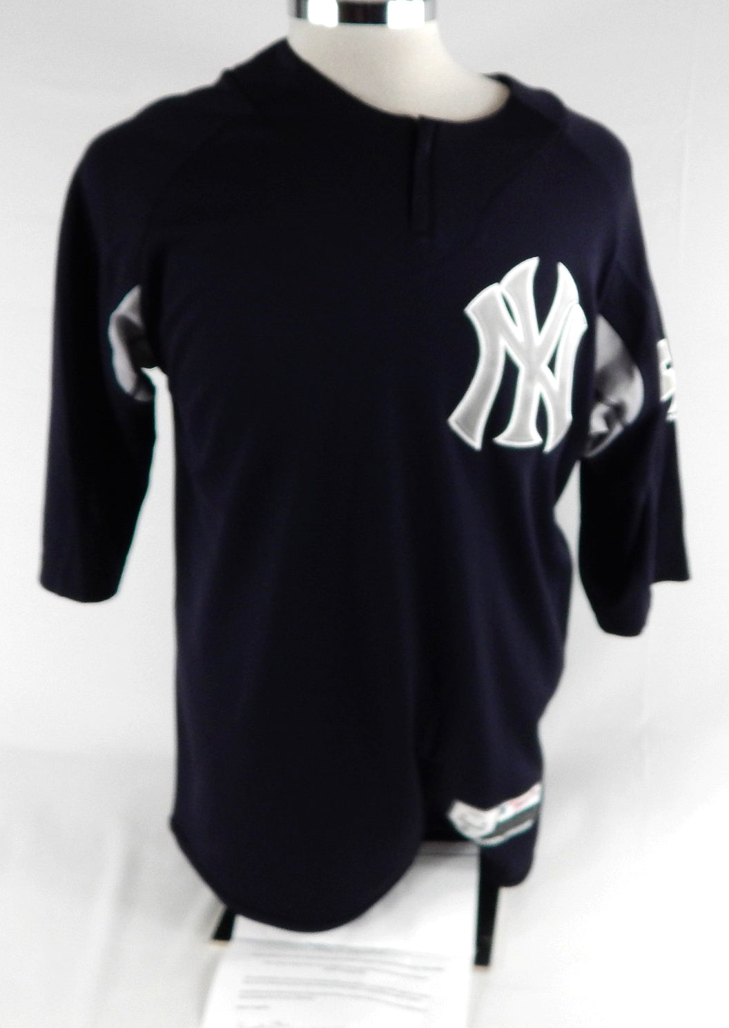 2018 New York Yankees Chance Adams #43 Game Issued P Used Navy Pullover Jersey 7
