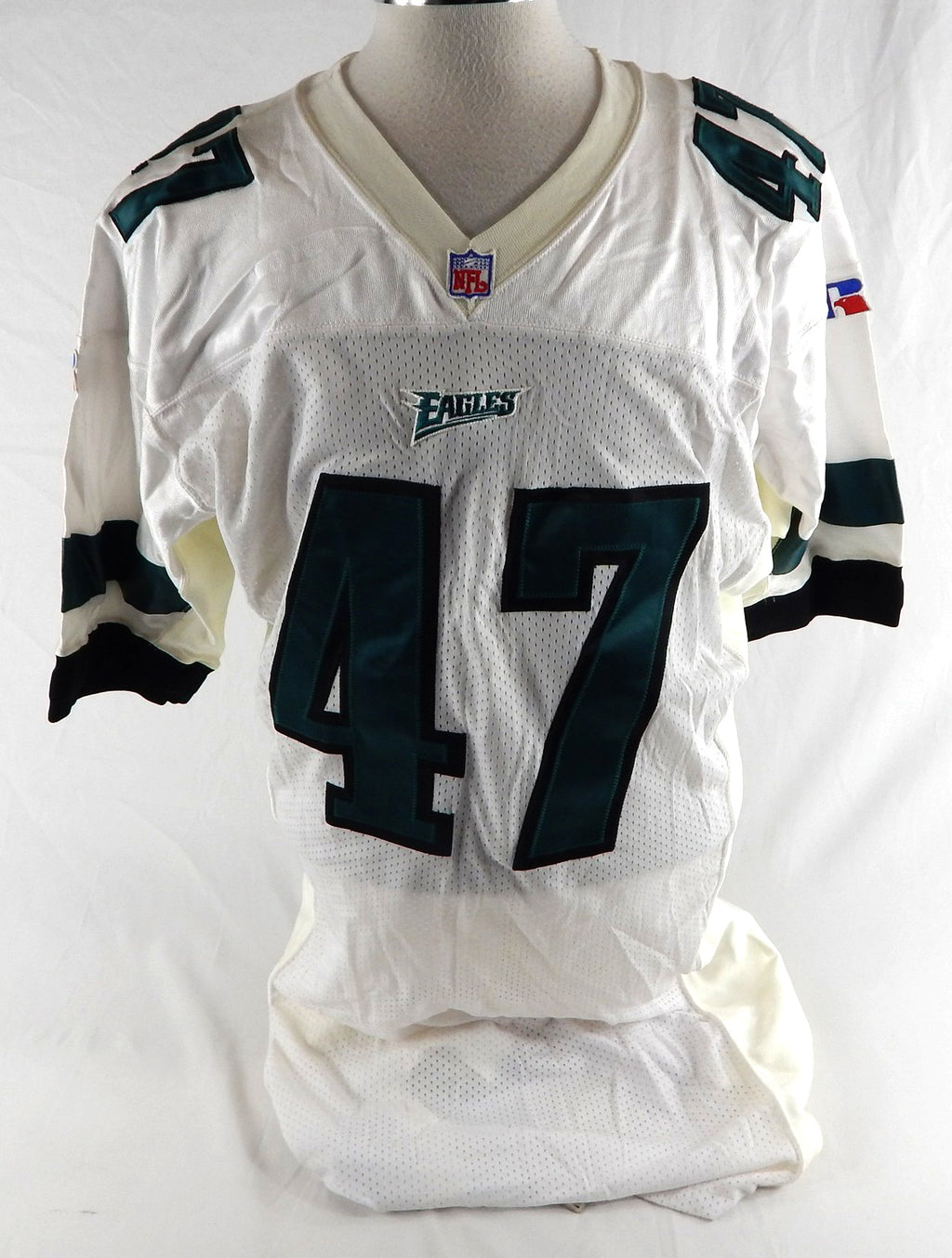 1990s Philadelphia Eagles #47 Game Issued White Jersey 46 745