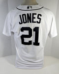 2018 Detroit Tigers Jacoby Jones #21 Game Used White Jersey DP15249