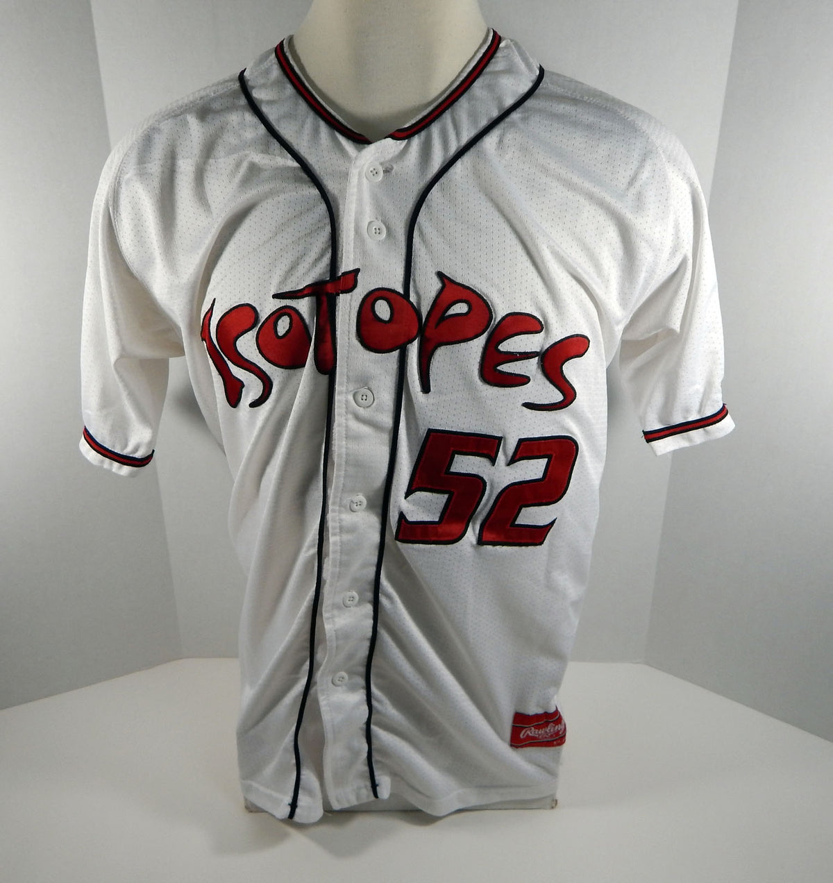 2018 Albuquerque Isotopes Chad Bettis #52 Game Used White Jersey Pic2