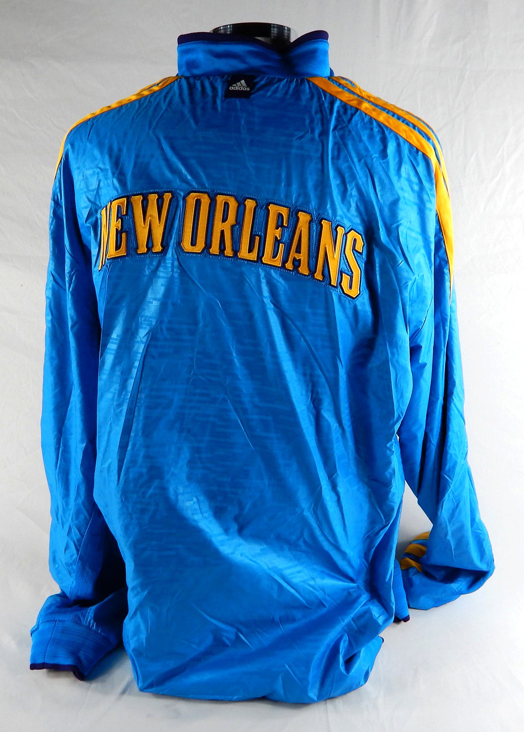 2012-13 New Orleans Hornets Robin Lopez #15 Game Used Blue Warm Up Jacket 4XL 4 Pic2