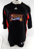 2007-08 Philadelphia 76ers Game Issued Black Shooting Shirt L 354