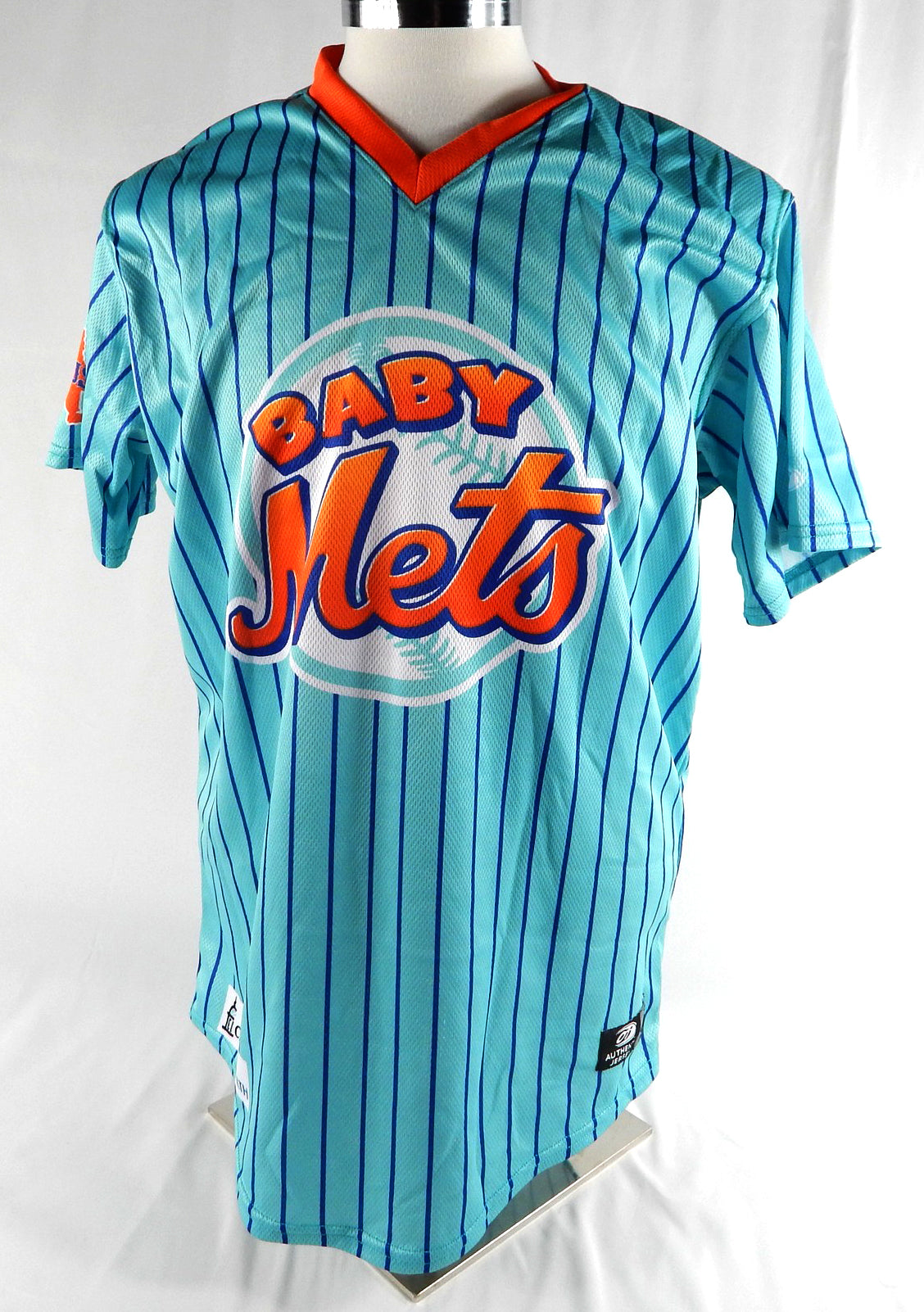 2024 Syracuse Mets Austin Allen #12 Game Used Signed Blue Jersey Baby Mets 46 0