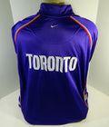 2003-04 Toronto Raptors Game Issued Purple White Jacket 4XL DP16269