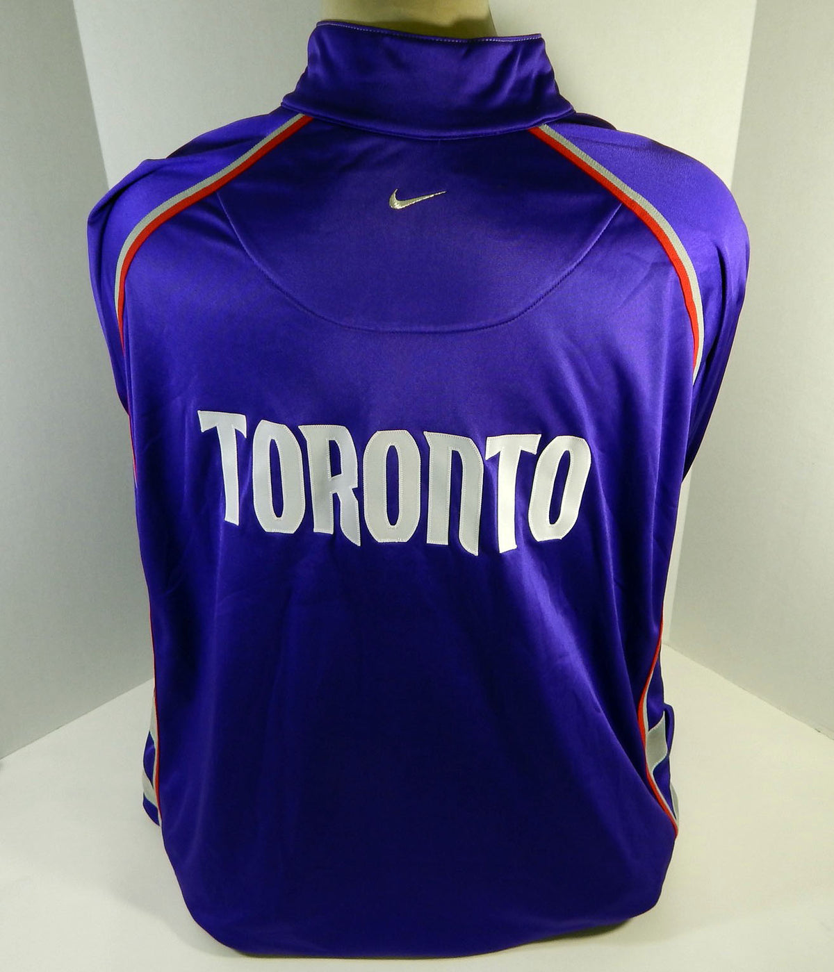 2003-04 Toronto Raptors Game Issued Purple White Jacket 4XL DP16269