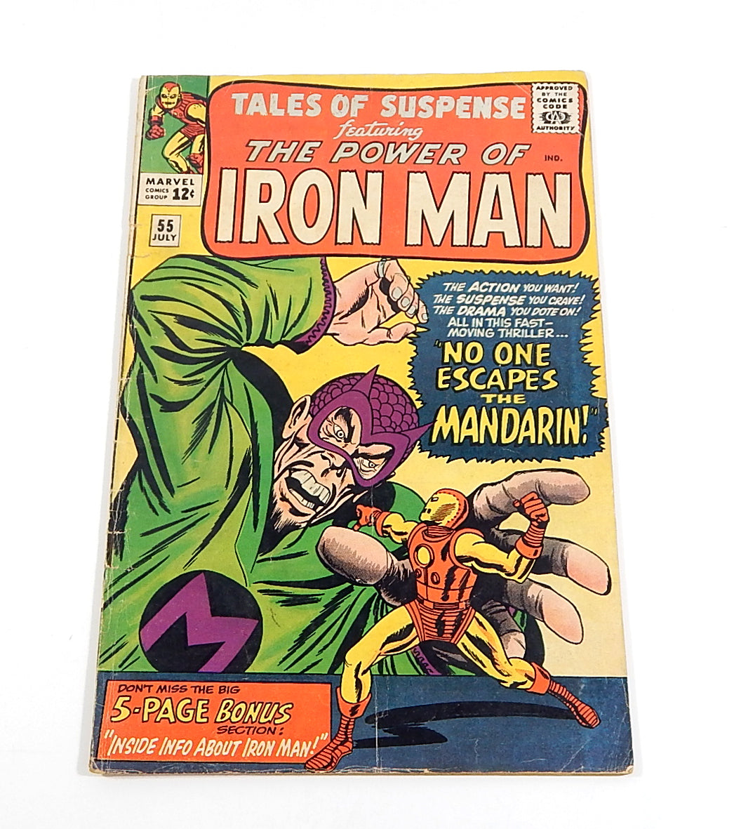 Tales of Suspense #55 Marvel 1964 Silver Comic VG Iron Man Mandarin App Kirby