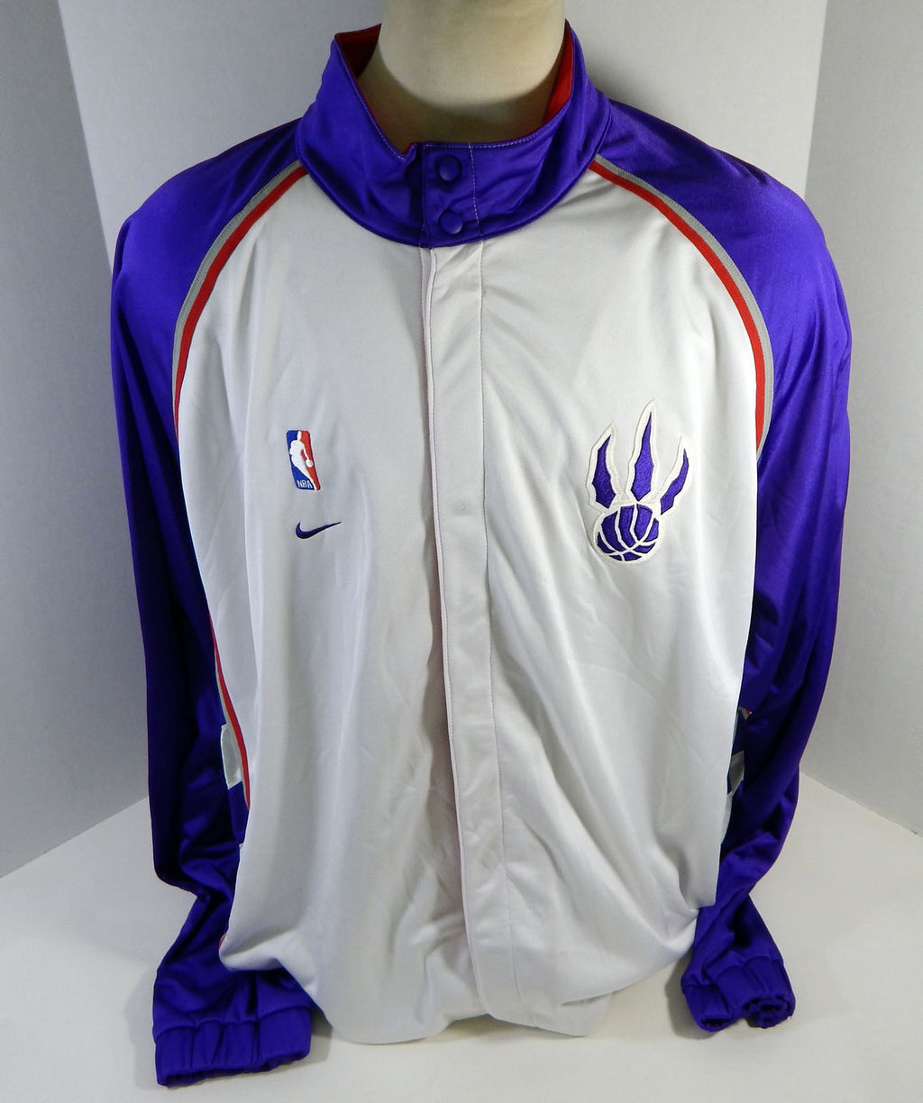 2003-04 Toronto Raptors Game Issued Purple White Jacket 4XL DP16269 Pic2