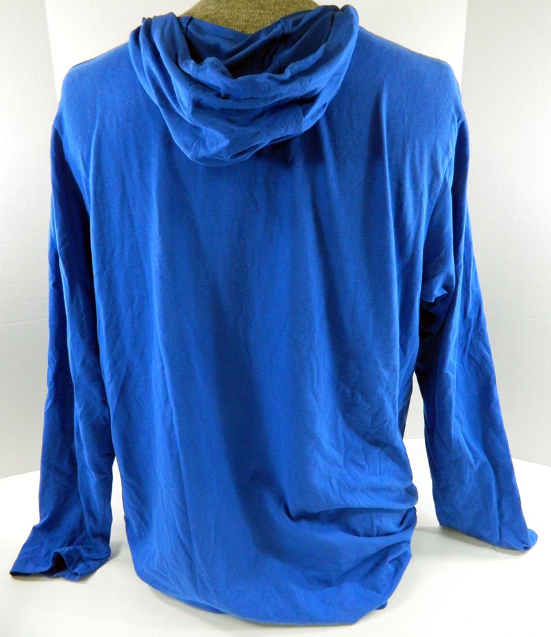 Boise State Broncos Team Issue Nike Blue Longsleeve Basketball Shirt w/ Hood XXL Pic2
