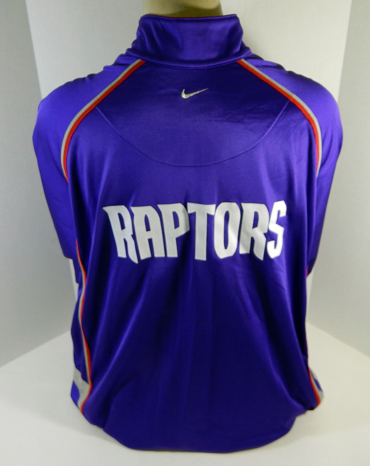 2003-04 Toronto Raptors Game Issued Purple White Jacket 3XL DP16270