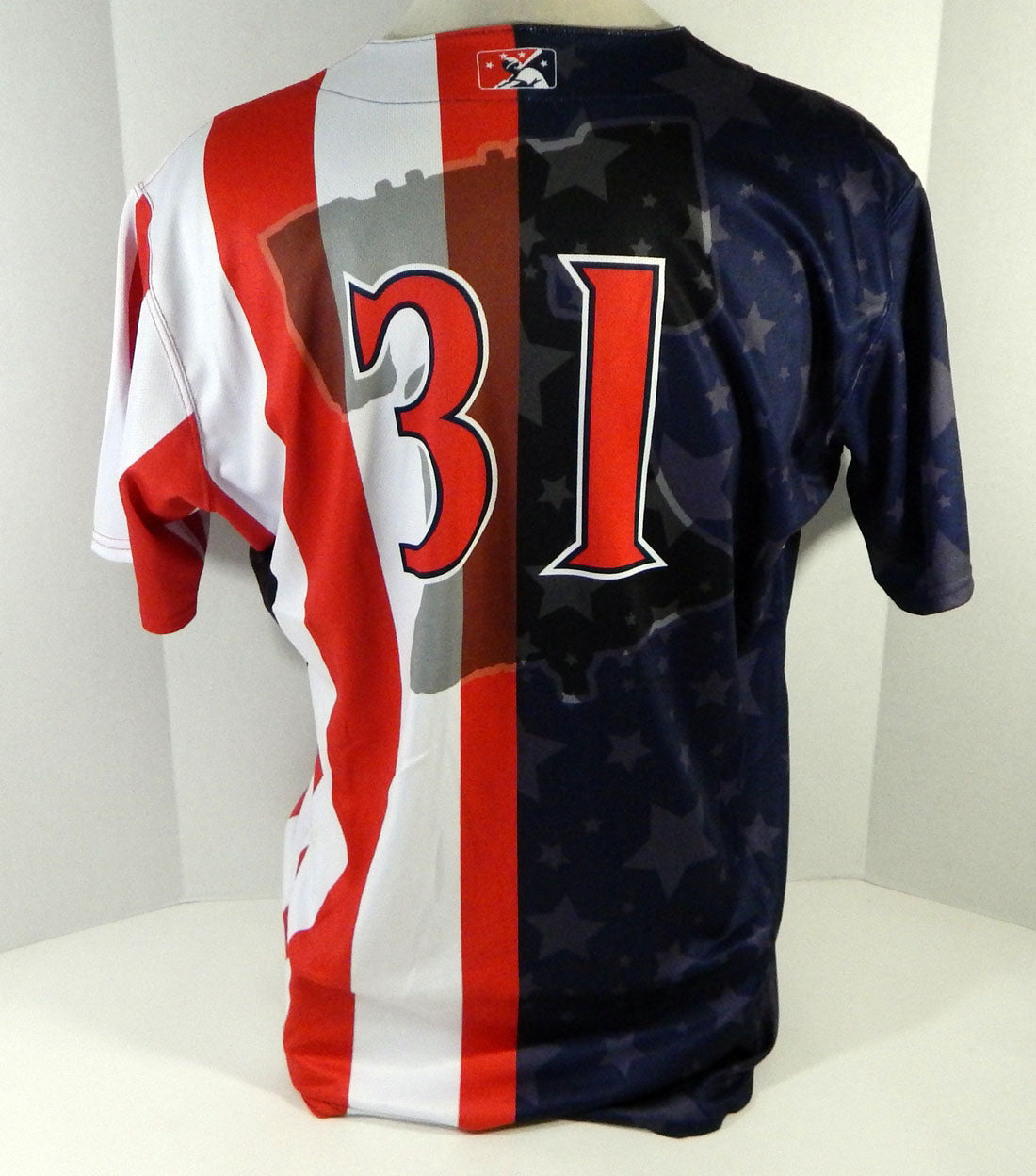 2018 Clearwater Threshers #31 Game Used Navy Jersey Independence Day 3