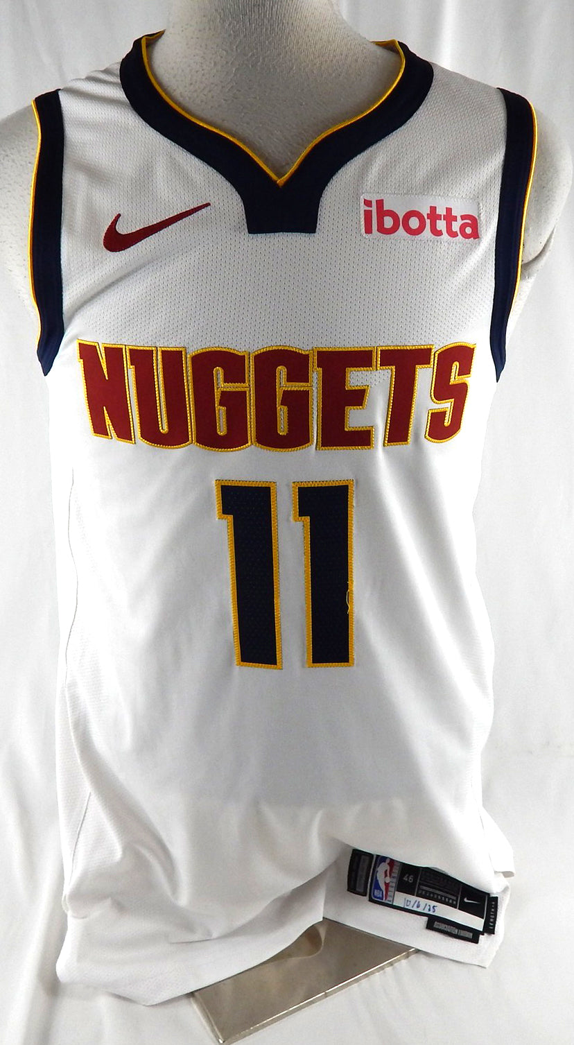 2025-26 Denver Nuggets Bruce Brown #11 Game Used White Jersey Association  7 pt