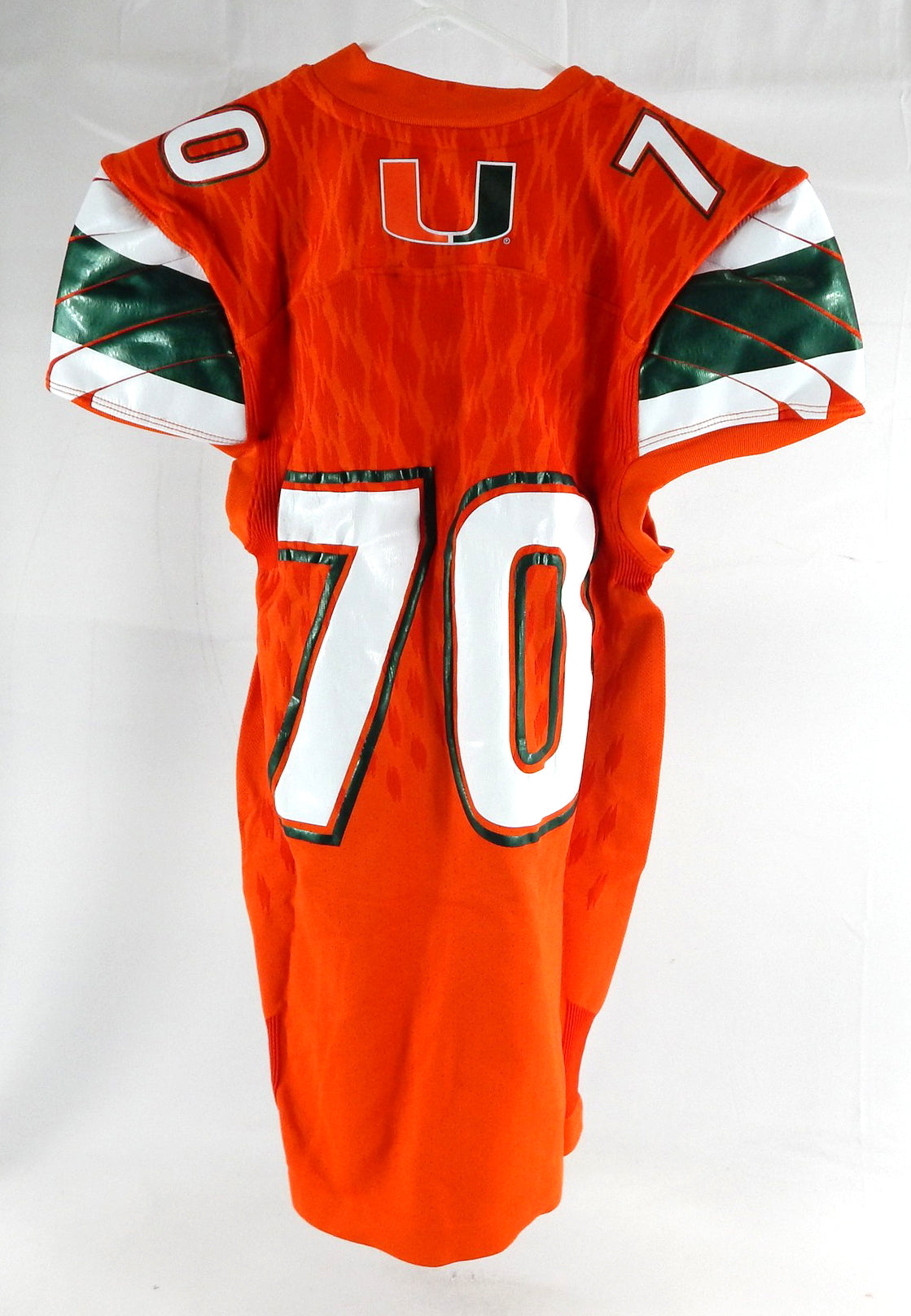 2016 Miami Hurricanes #70 Game Used Orange Jersey Football NP R XL 187 Pic2