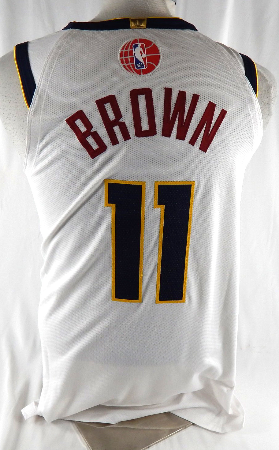 2025-26 Denver Nuggets Bruce Brown #11 Game Used White Jersey Association  7 pt Pic2