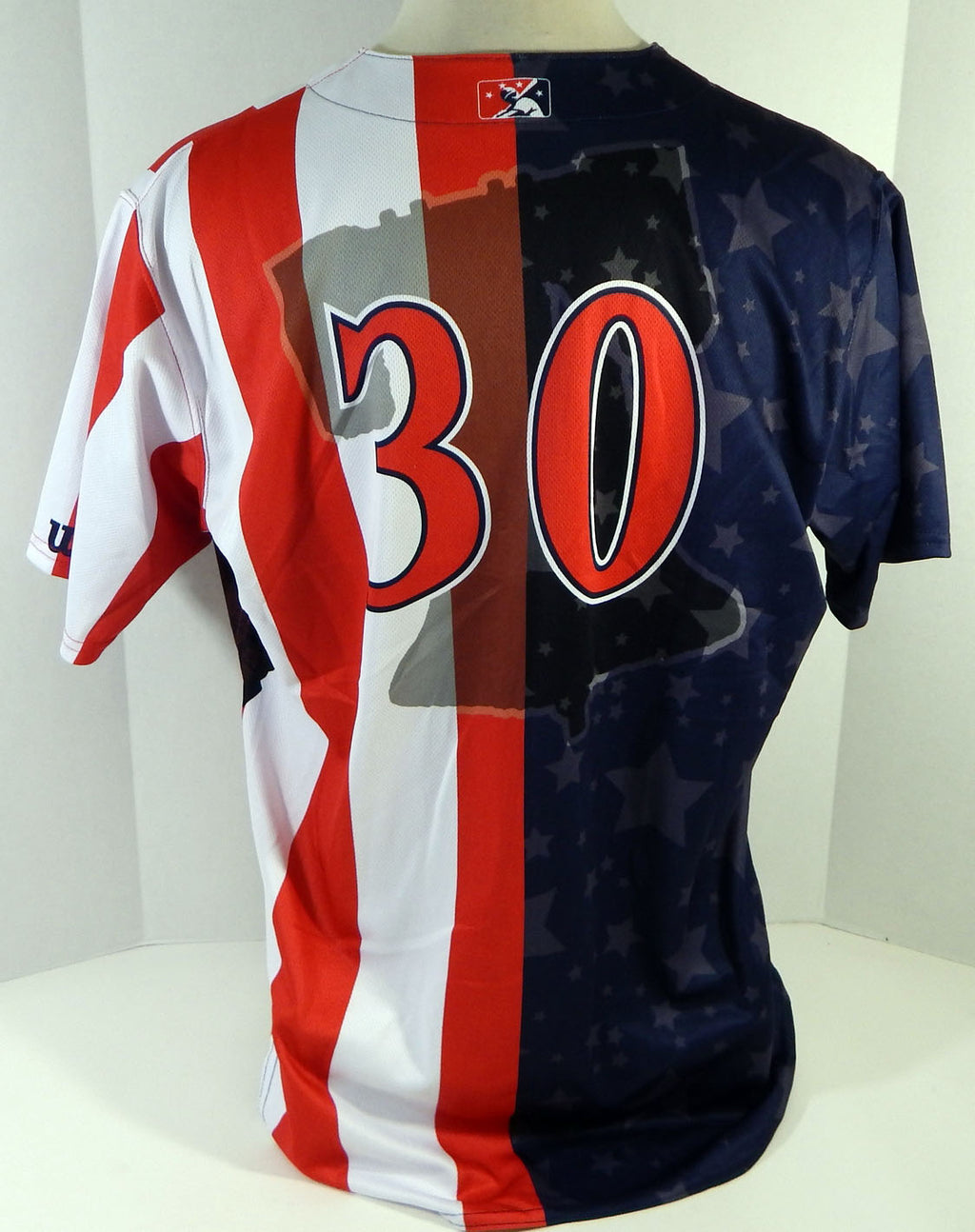 2018 Clearwater Threshers Edgar Cabral #30 Game Used Navy Jersey Independence Day Night July 2nd & 3rd 48 DP13174