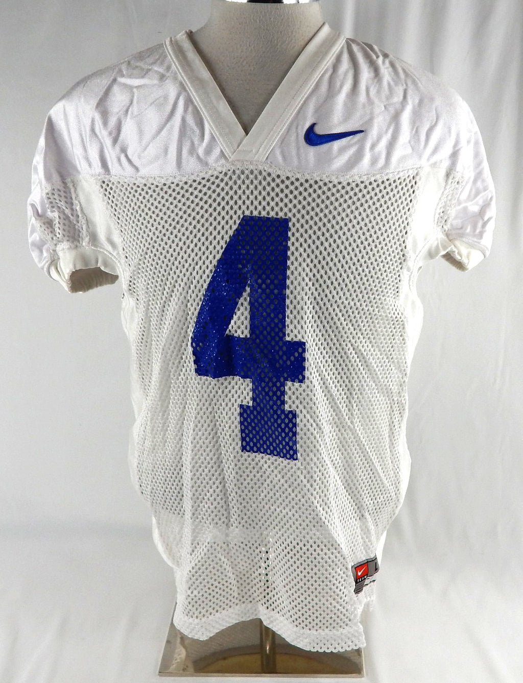 2016-19 Boise State Broncos #4 Game Used White Practice Jersey L 383