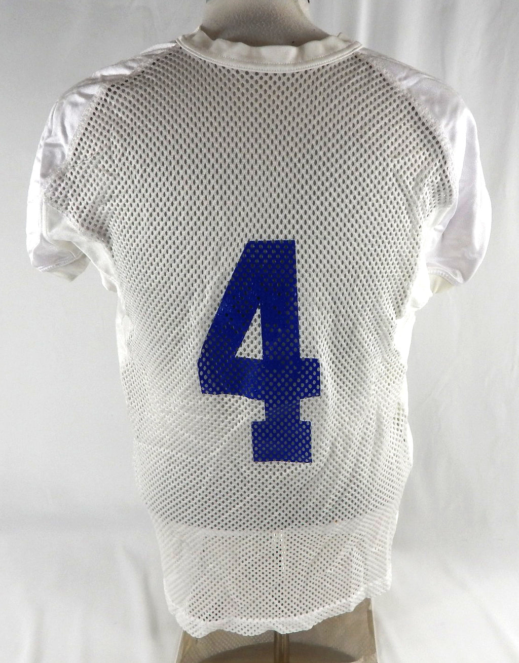 2016-19 Boise State Broncos #4 Game Used White Practice Jersey L 383 Pic2