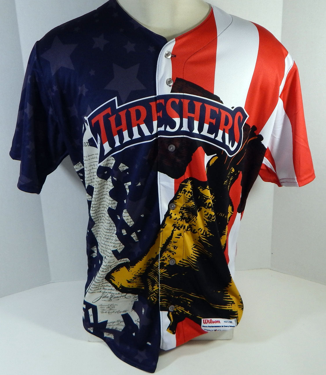 2018 Clearwater Threshers #43 Game Used Navy Jersey Independence July 2nd 3rd 5 Pic2