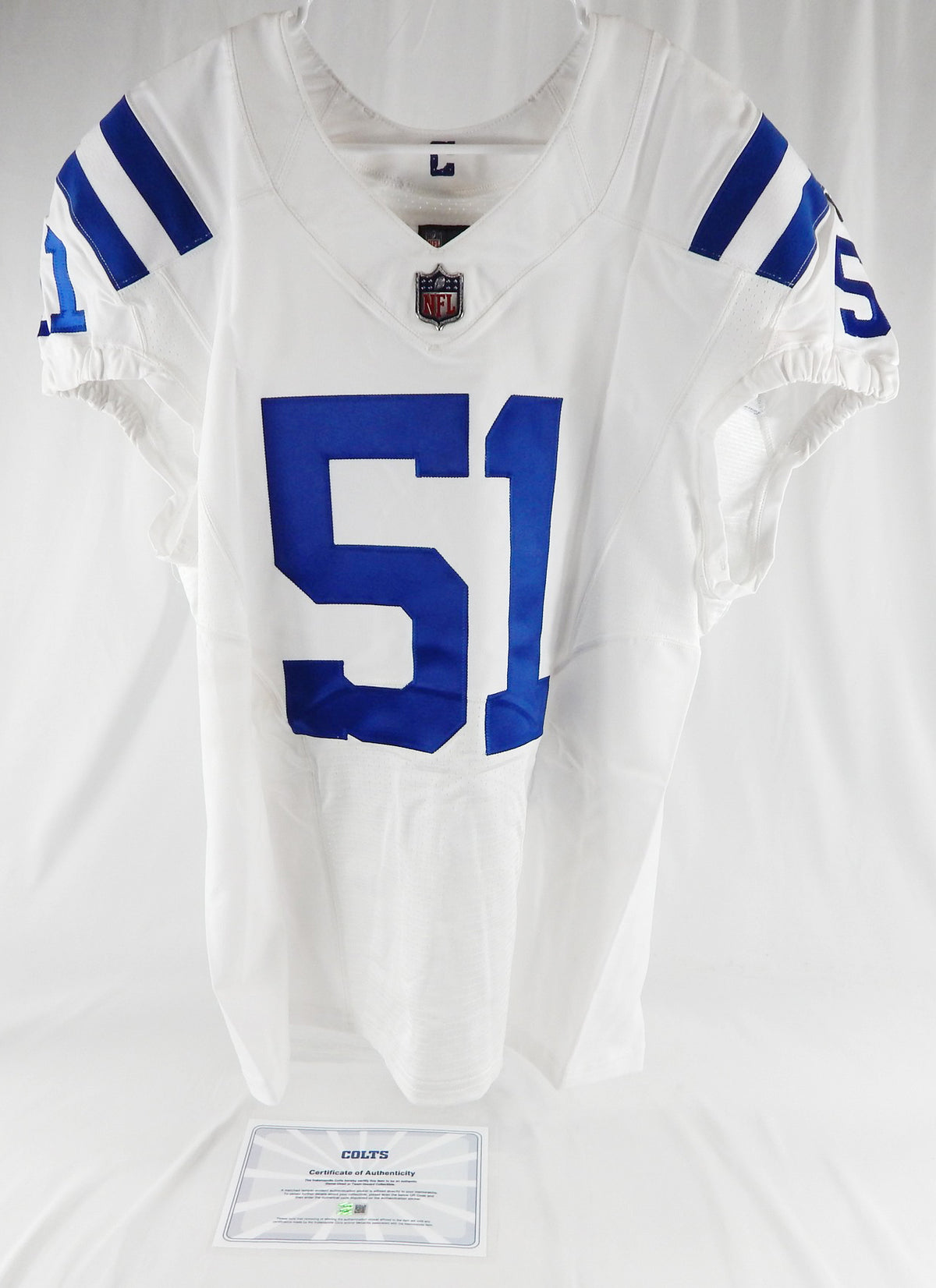 2022 Indianapolis Colts Kwity Paye #51 Game Issued White Jersey 46 924