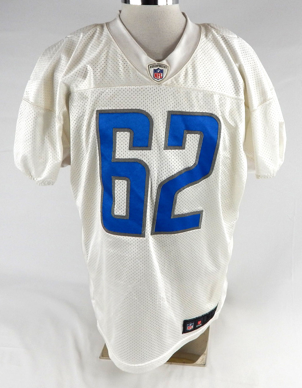 2017 Detroit Lions Don Barclay #62 Game Used White Practice Jersey 52 949