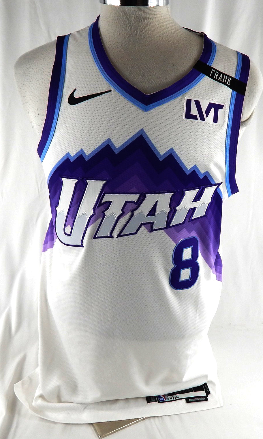 2025-26 Utah Jazz Isaiah Collier #8 Game Used White Jersey Association  16 Pts