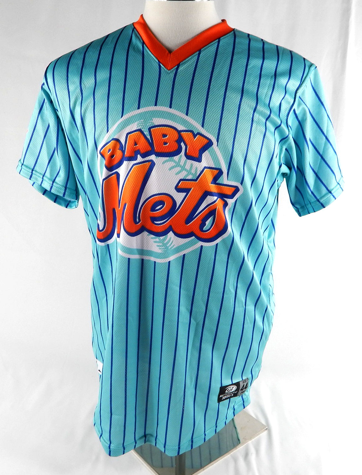 2024 Syracuse Mets Dom Hamel #26 Game Used Signed Blue Jersey Baby Mets 44 345
