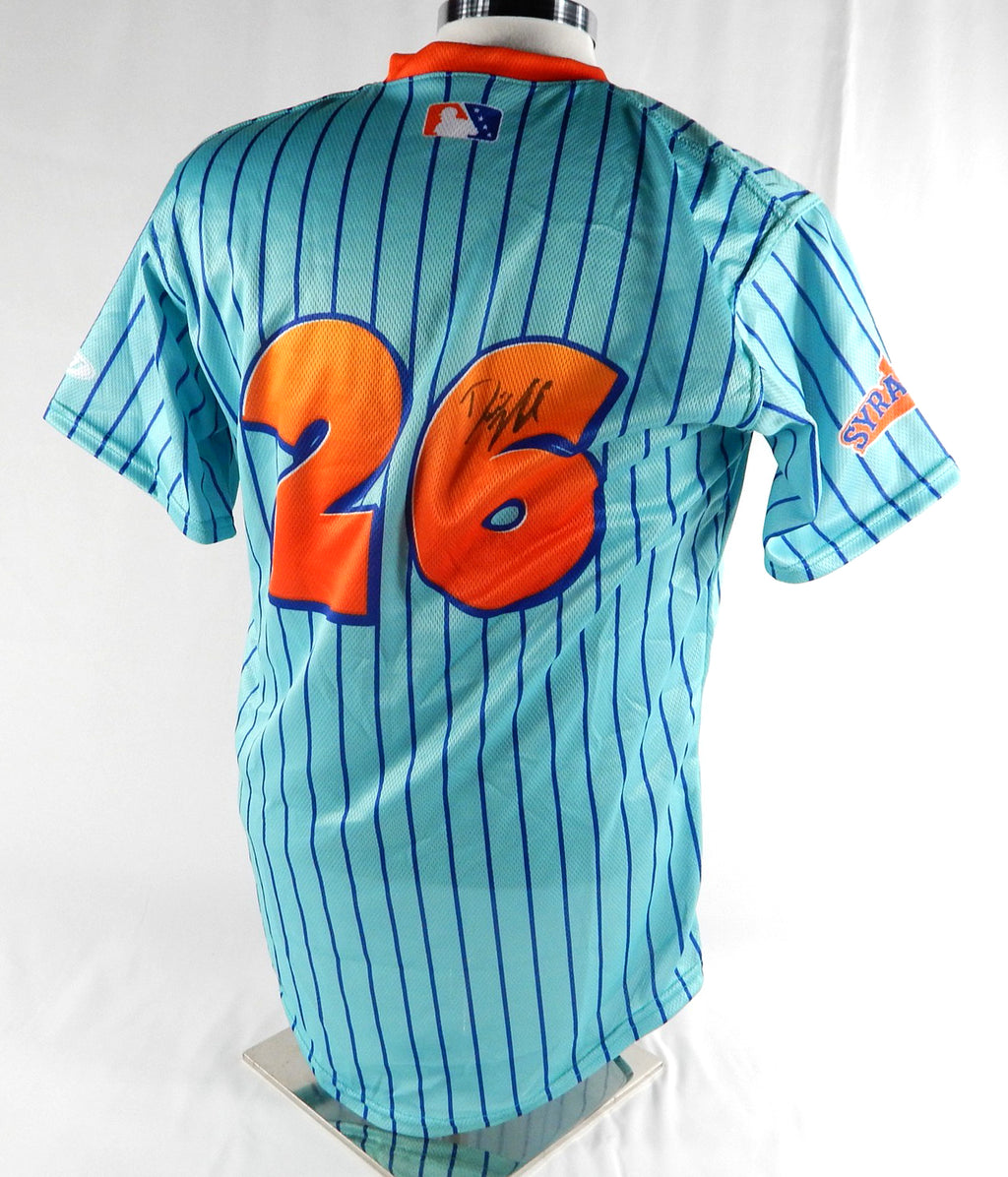 2024 Syracuse Mets Dom Hamel #26 Game Used Signed Blue Jersey Baby Mets 44 345 Pic2