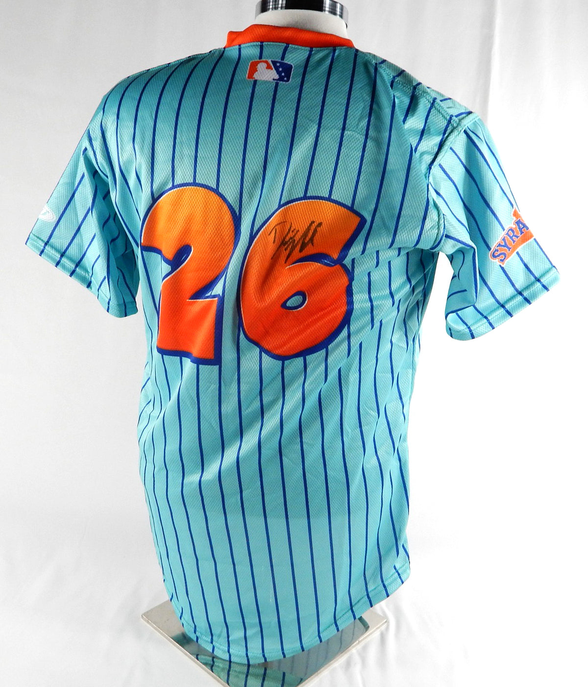 2024 Syracuse Mets Dom Hamel #26 Game Used Signed Blue Jersey Baby Mets 44 345 Pic2