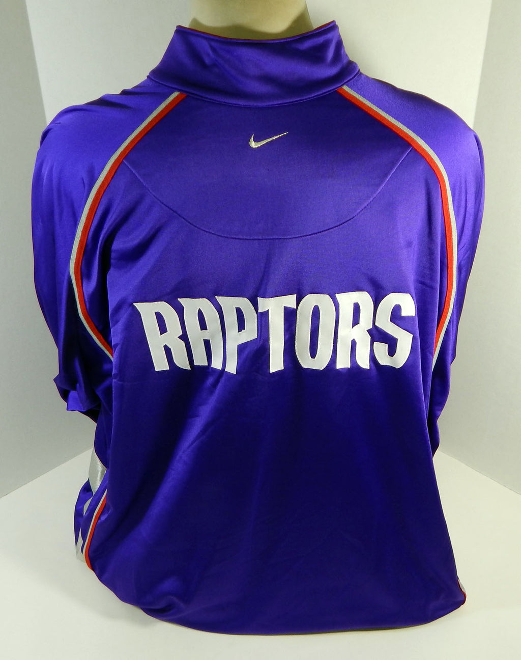 2003-04 Toronto Raptors Game Issued Purple White Jacket 4XL DP16275