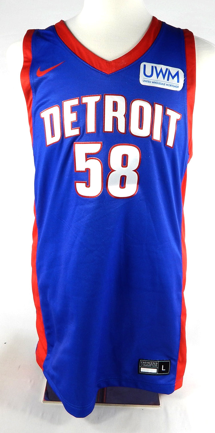 2023 Detroit Pistons #58 Game Issued Blue Jersey Summer League L 907