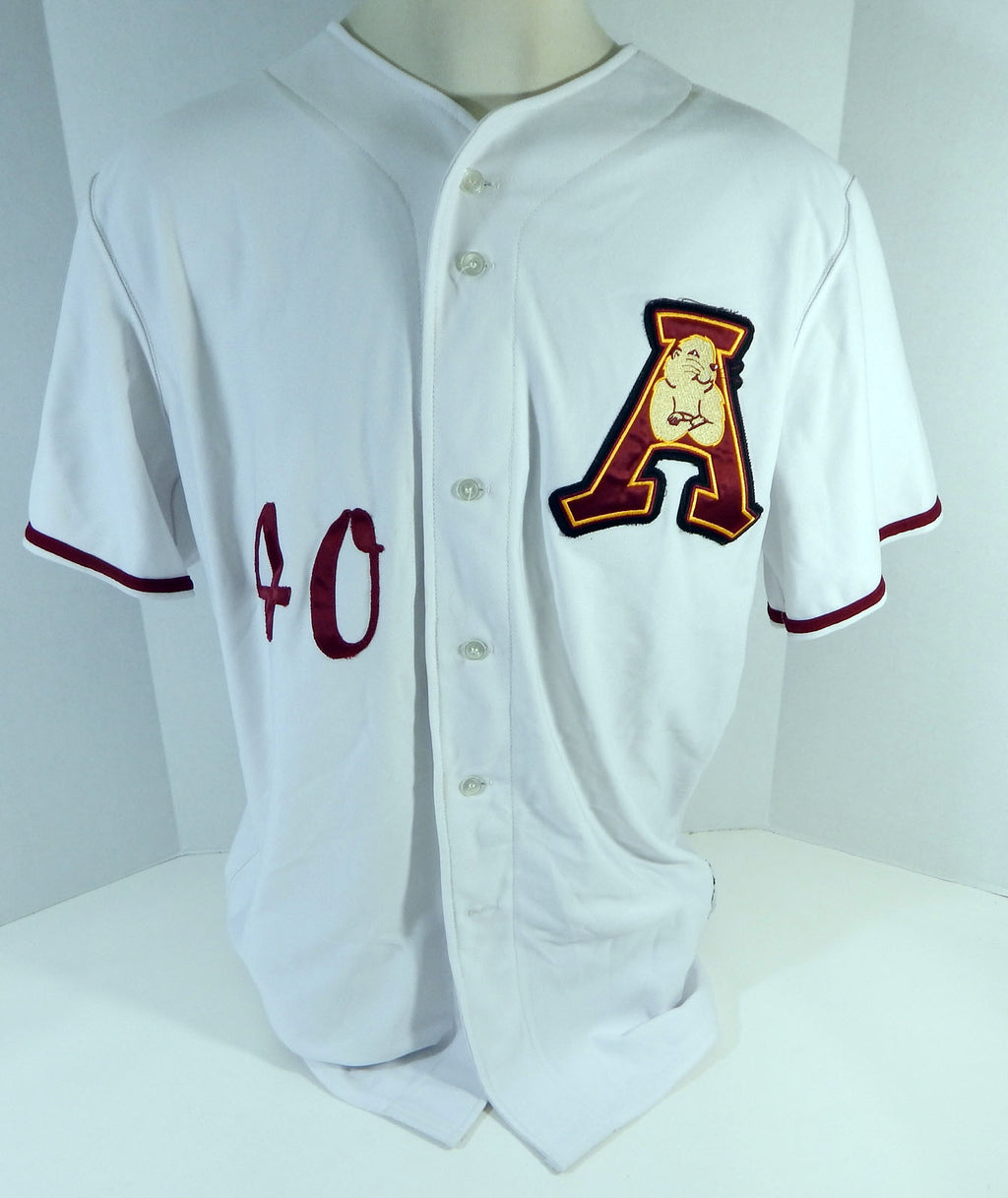 Armadillos #40 Game Used White Jersey 50 DP11524
