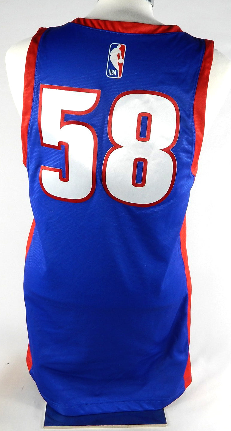 2023 Detroit Pistons #58 Game Issued Blue Jersey Summer League L 907 Pic2
