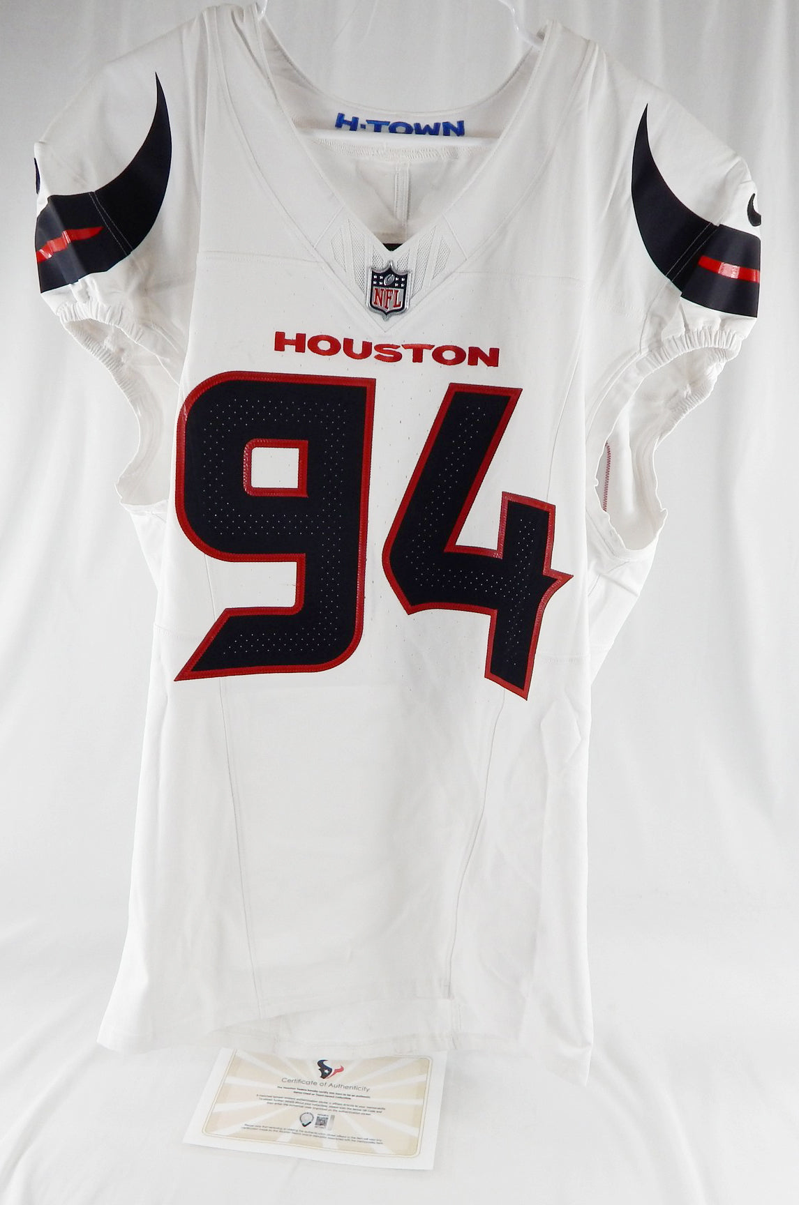 2024 Houston Texans Khalil Davis #94 Game Issued White Jersey 46 927
