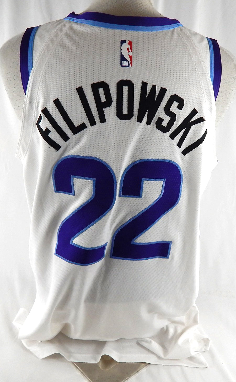 2025-26 Utah Jazz Kyle Filipowski #22 Game Used White Jersey Association 9 Pts 6 Pic2