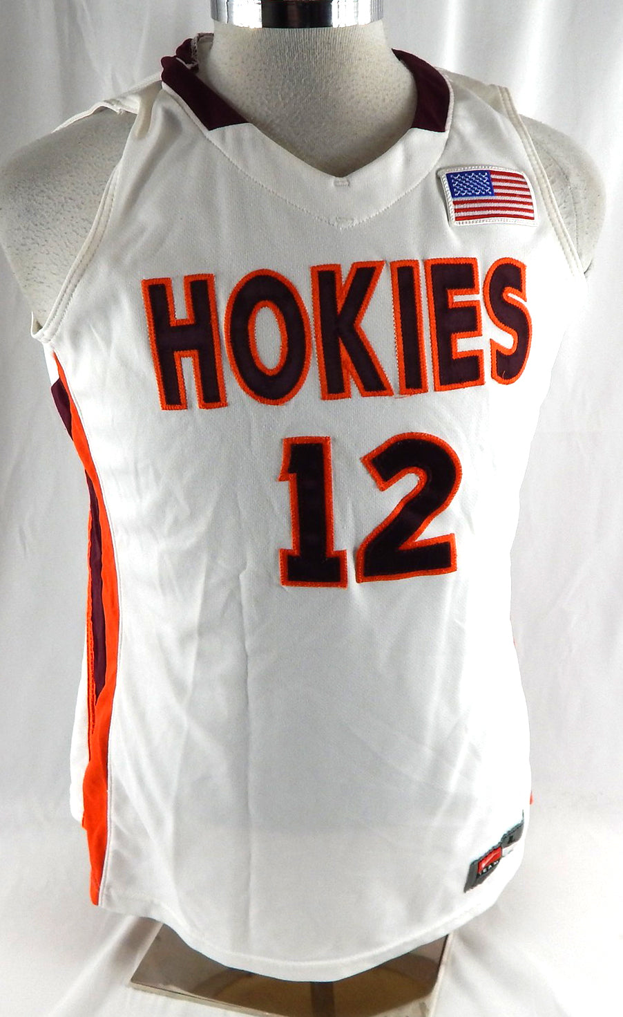 2010-11 Virginia Tech Hokies Nikki Davis #12 Game Used White Jersey Basketball 9